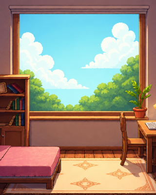 Ottie's room, morning